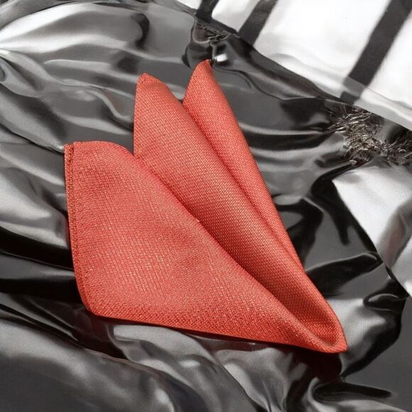 MEN'S LARR BRIO STARLIGHT LAME SPARKLY METALLIC JACQUARD FABRIC POCKET SQUARE. - Picture 1 of 5